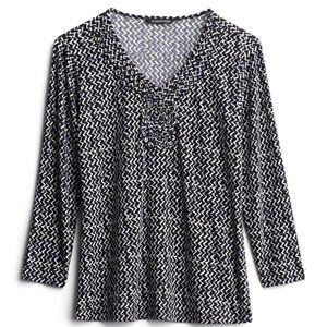 NWT Macrame Neckline Knit Top